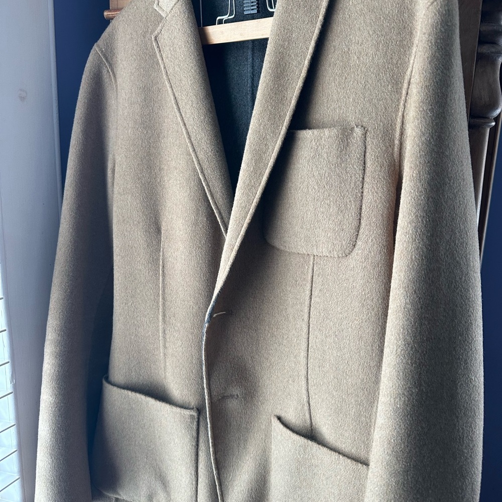 Banana Republic Men's Camel/Gray Reversible Unconstructed Blazer